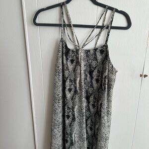 Chic Black and White Strappy Dress